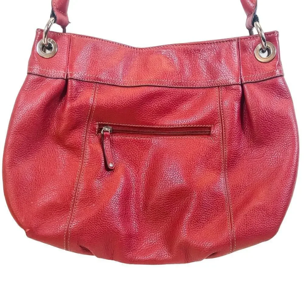 Vintage Tignanello Maroon Red Leather Hobo Bag‎